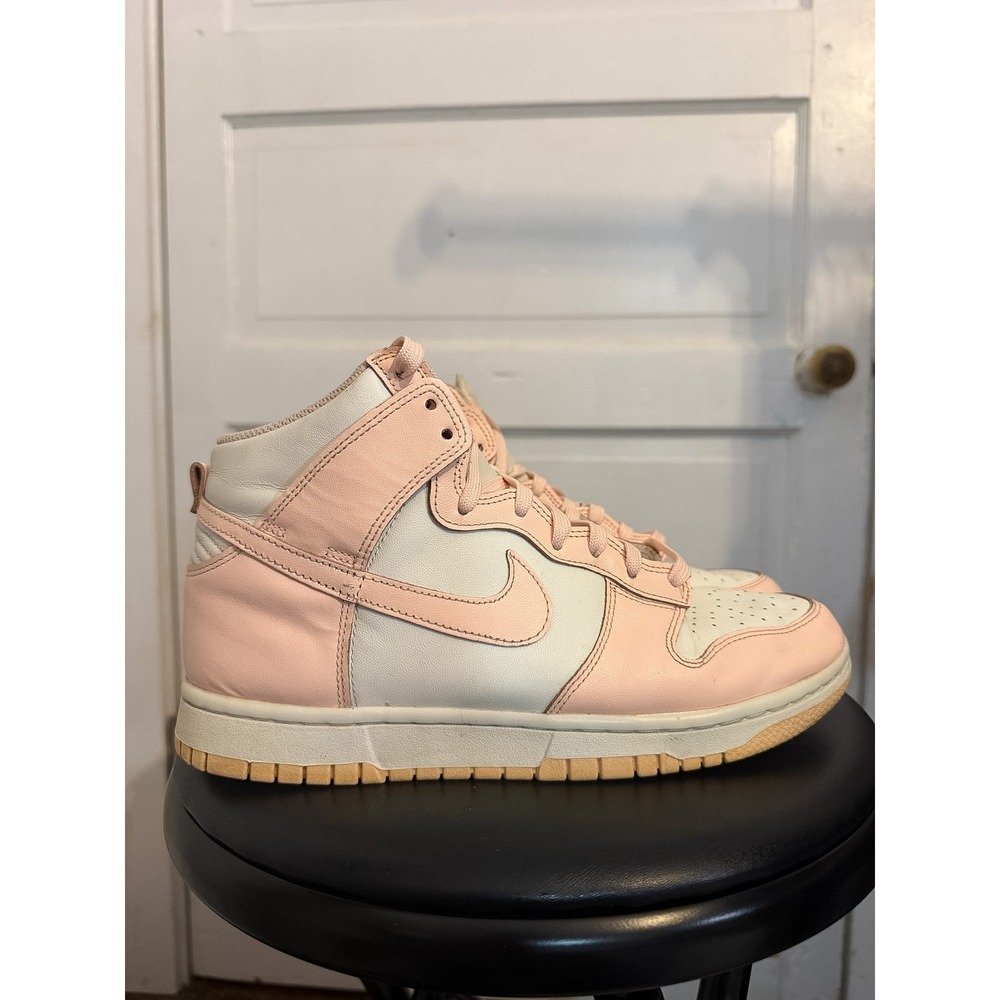 Nike Dunk High Orange Pearl Pink Sail White Sneakers DD1869-104 Womens 9 - Picture 1 of 7